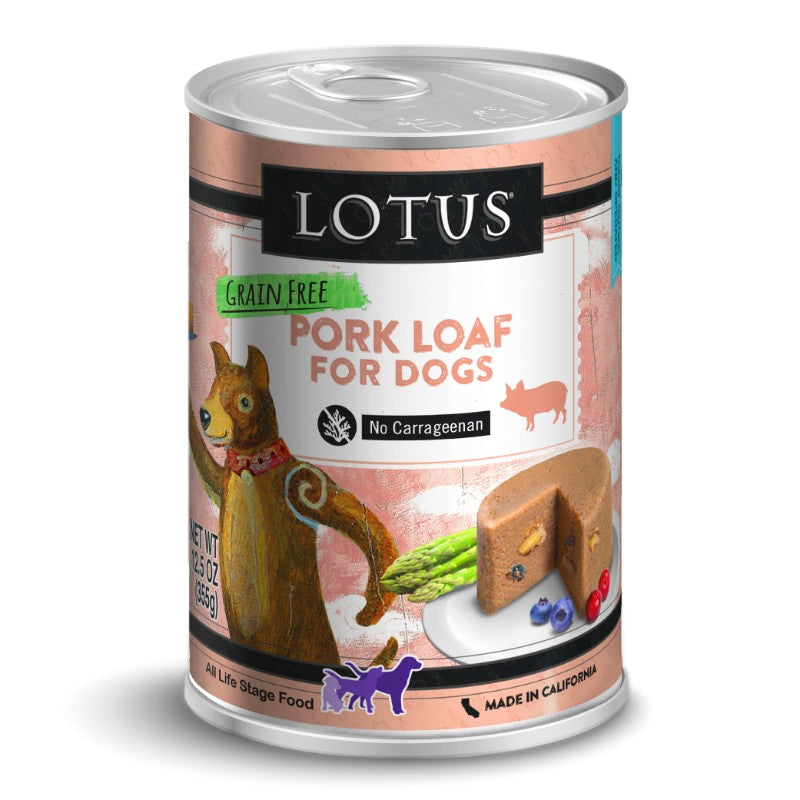 Lotus Wet Dog Food Loaf - Pork Recipe