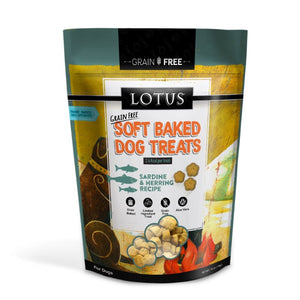 Lotus Soft Baked Dog Treats - Sardine & Herring Recipe 10oz Bag