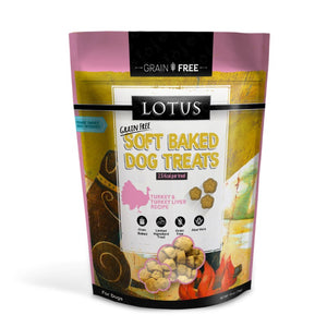 Lotus Soft Baked Dog Treats - Turkey Recipe 10oz Bag