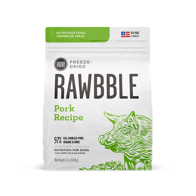Bixbi RAWBBLE® Freeze-Dried Dog Food Pork Recipe
