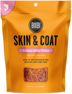 Bixbi Jerky Dog Treats Skin & Coat Salmon