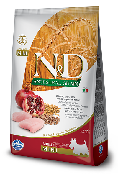 Farmina Ancestral Grain Dry Dog Food N&D Chicken & Pomegranate Mini