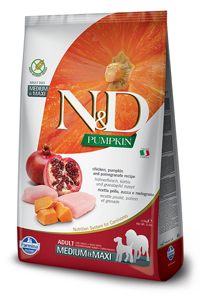 Farmina Pumpkin Dry Dog Food N&D Chicken & Pomegranate Medium/Maxi