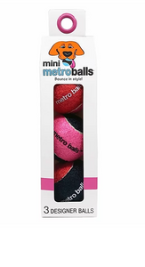 Metro Paws Mini Metro Balls - Pink 3ct