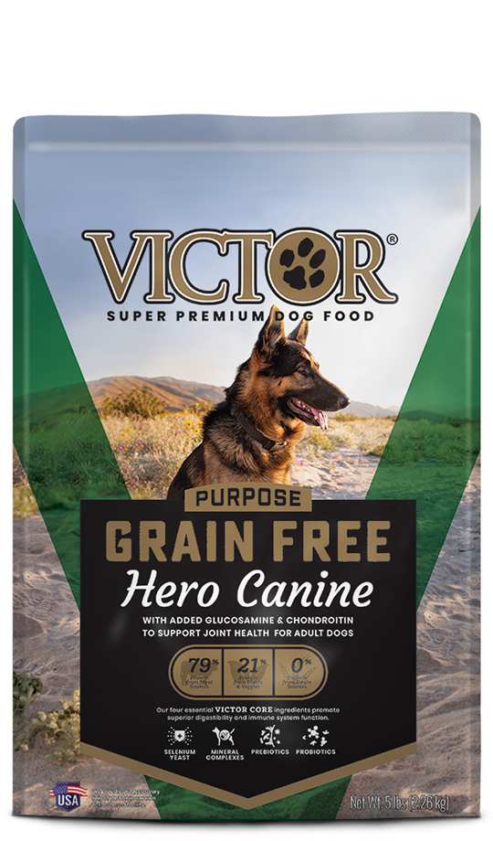 Victor Dry Dog Food Purpose Grain-Free Hero with Glucosamine & Chondroitin *Special Order Only*