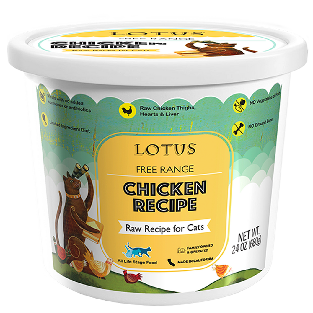 Lotus Frozen Raw Food for Cats - Chicken