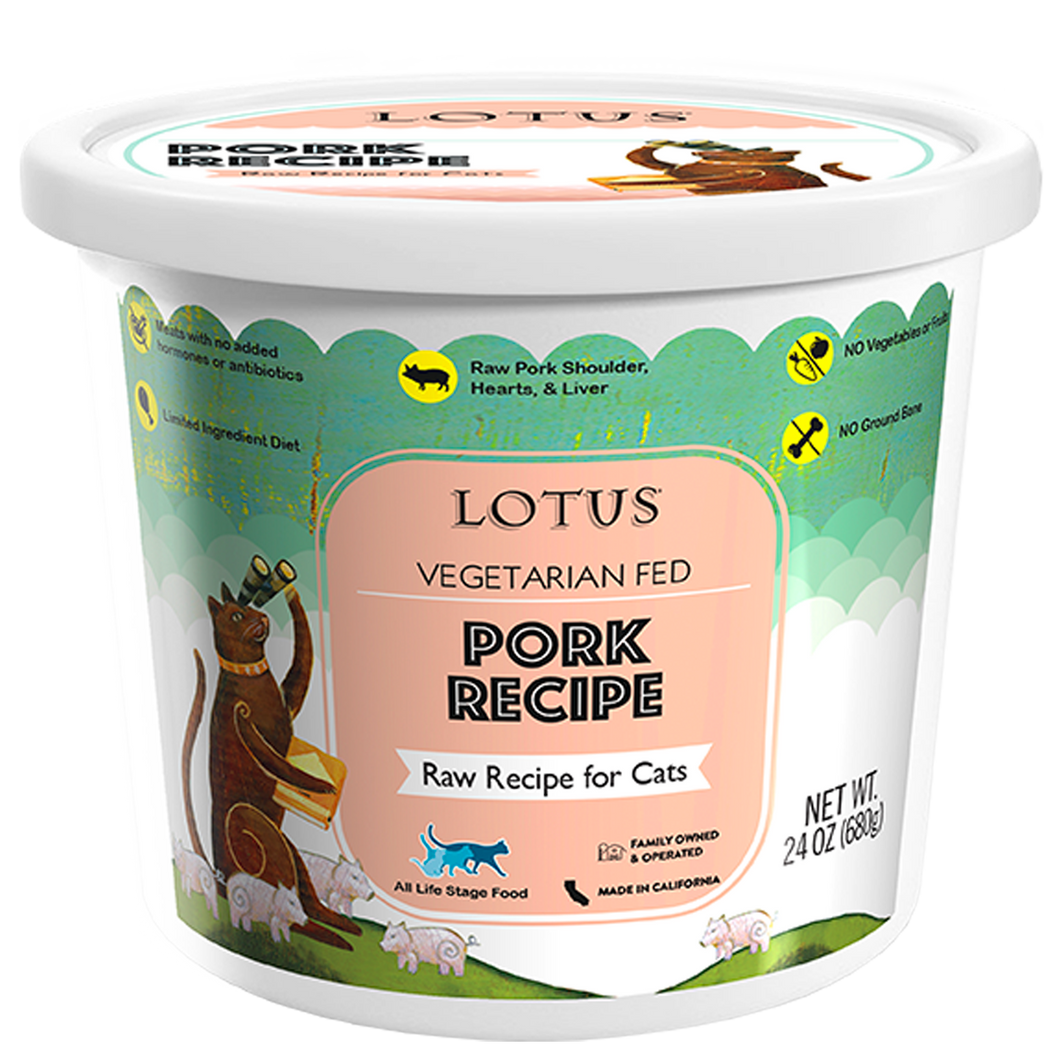 Lotus Frozen Raw Food for Cats - Pork