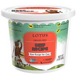Lotus Frozen Raw Food for Cats - Beef