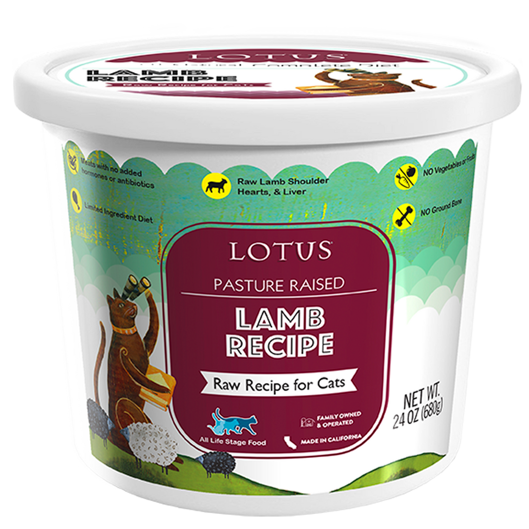 Lotus Frozen Raw Food for Cats - Lamb