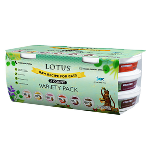 Lotus Frozen Raw Food for Cats - Variety 6 Pack