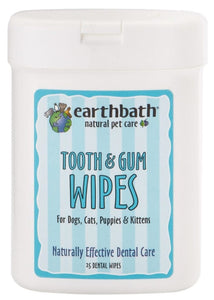 Earthbath Specialty Wipes - Tooth and Gum Wipes - 25ct