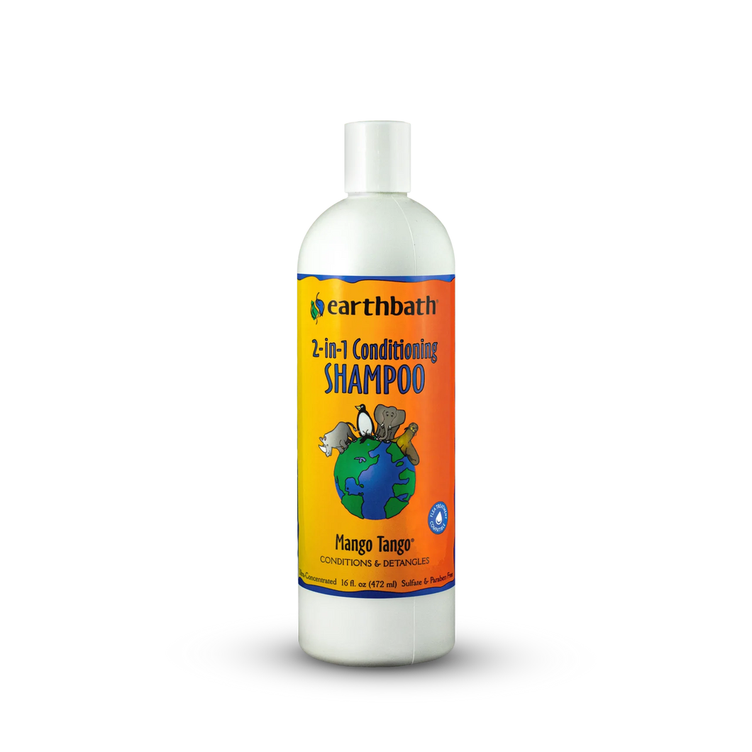 Earthbath Dog Shampoo - 2-in-1 Conditioning Mango Tango - 16oz Bottle