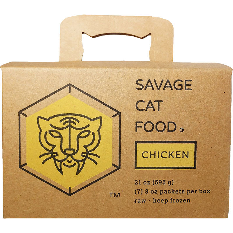 Savage Cat Food Frozen Raw - Chicken 3oz 7ct