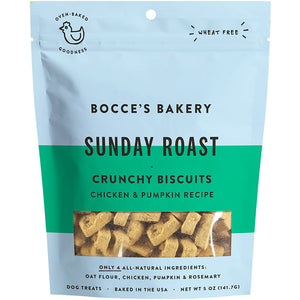 Bocce’s Everyday Crunchy Dog Biscuits - Sunday Roast 5oz bag