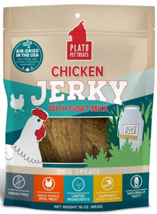 Plato Jerky Chicken & Goat Milk 16oz Bag