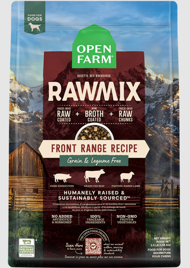Open Farm Dry Dog Food RawMix Grain-Free Front Range Recipe