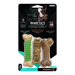 Hero Bonetics™ Chew Combo 3-pack Dog Dental Chew Toys for Small Dogs up to 25lbs