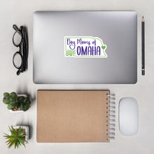 Load image into Gallery viewer, Dog Moms of Omaha Sticker Green &amp; Purple