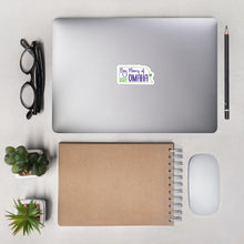Load image into Gallery viewer, Dog Moms of Omaha Sticker Green &amp; Purple