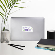 Load image into Gallery viewer, Dog Moms of Omaha Sticker Green &amp; Purple